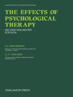 cover image of The Effects of Psychological Therapy